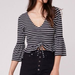 Jack by BB Dakota Striped Cinched Top